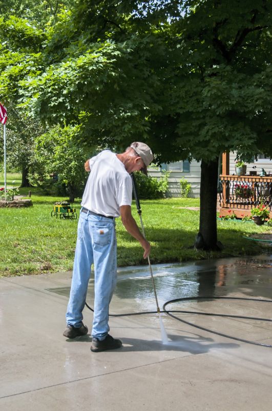 Local Driveway Pressure Washing pros at work